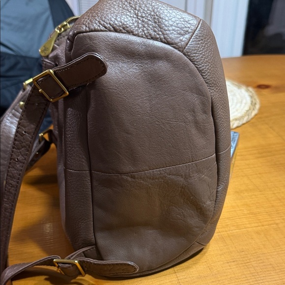 HOBO “River” Brown Leather Backpack - Picture 6 of 11